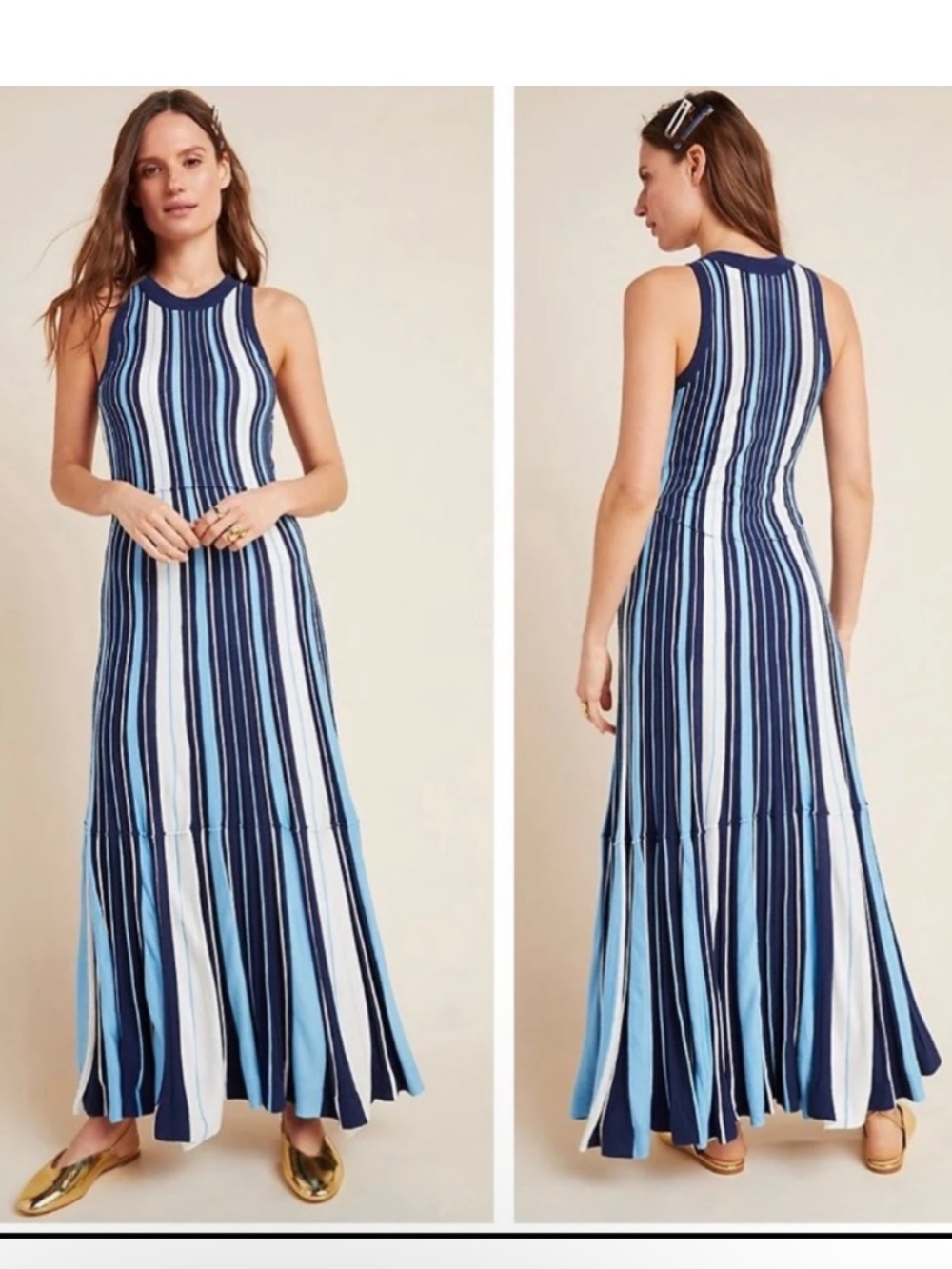Anthropologie Maeve Lisanne Maxi Dress Sz L